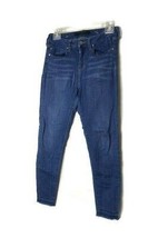 Liverpool Jeans The Crop Mid-Rise Skinny Jeans Size 6 / 28 Dark Wash Raw... - £13.26 GBP