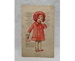Vintage Just A Little Paper-Doll Valentine Post Card J Raymond Howe Co C... - $49.49