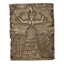Snake Goddess of Fertility &amp; Sexuality Ancient Greek Bas Relief Ceramic Wall - £41.15 GBP