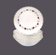 J&amp;G Meakin Rose Marie cereal bowls. Classic White ironstone made in England. - £65.12 GBP+
