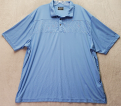 Ben Hogan Polo Shirt Men&#39;s 3XL Blue Golf Performance Short Sleeve Logo Collared - £14.57 GBP