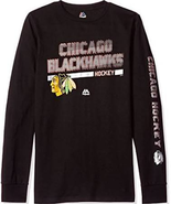 NWT NHL Chicago Blackhawks Men&#39;s XL &quot;Brawl Program&quot; Long Sleeve Black Te... - £15.68 GBP