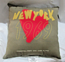 Stonewall Riots N.YC 1969 LGBTQ+ 17"x17"x8" Brown Toss Pillow by Target - £24.12 GBP