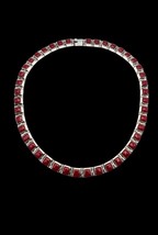 Vintage Mexico Heavy 950 Sterling Silver Faux Red Coral Collar Necklace - £149.13 GBP