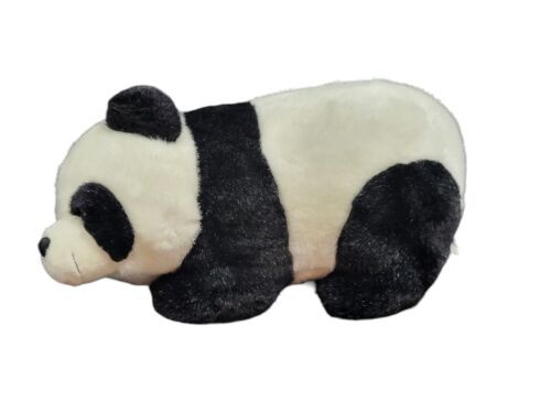 Bei Jing 2008 Laying Down 13" Black White Panda Bear Plush Stuffed Animal - $14.83