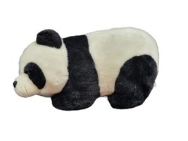 Bei Jing 2008 Laying Down 13&quot; Black White Panda Bear Plush Stuffed Animal - £11.66 GBP