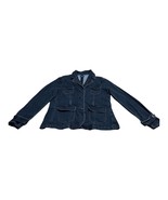 Dockers Women’s Denim Blazer Jacket Size L – Dark Wash, 4-Pocket Utility... - $568.63 MXN