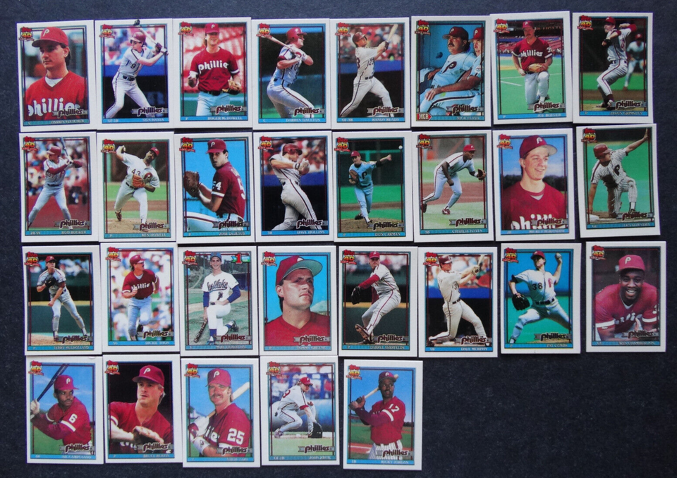 Primary image for 1991 Topps Micro Mini Philadelphia Phillies Team Set of 29 Baseball Cards