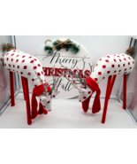 Christmas Reindeer Centerpiece with &quot;Merry Christmas Y&#39;all&quot; Plaque (set ... - $28.00