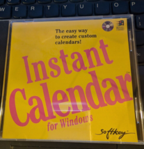 Softkey Instant Calendar for Windows CD-ROM - Custom Calendars 1994 - Mint - $2.97
