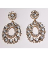 Pierced Earrings Crystal Super Bling Rose Gold Wedding Formal Prom NEW - €10,58 EUR