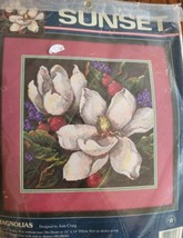 NEW Sunset needlepoint kit Magnolias 14X14 - $28.71