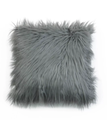 Decor Therapy Keller Faux Mongolian Reverse to Micromink Throw Pillow 20... - £12.51 GBP