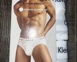 Calvin Klein 3-Pair Mens Hip Brief Underwear Cotton Blend Classic Fit Wh... - $32.59