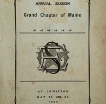 Order Of The Eastern Star 1909 Masonic Lewiston Maine Chapter Vol V PB B... - $129.99