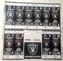 Oakland Raiders Season Ticket Stub Block - Lot of 10 - 1996 - Never Used VOIDED - £146.17 GBP