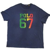 GENUINE POLO RALPH LAUREN BIG &amp; TALL  NAVY OR WHITE GRAPHIC COTTON CREW ... - $39.90