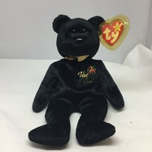 Ty Beanie Baby The End Black Bear Bow Plush Stuffed Animal Retired W Tag 1999 - £15.92 GBP