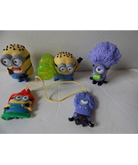 Despicable Me Minions Lot of 5 PVC figures McDonald&#39;sToys cake toppers - $138.16 MXN