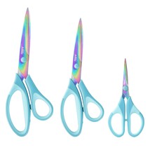 Craft Scissors, All Purpose Sharp Titanium Blades Shears, Rubber Soft Grip Handl - £15.97 GBP