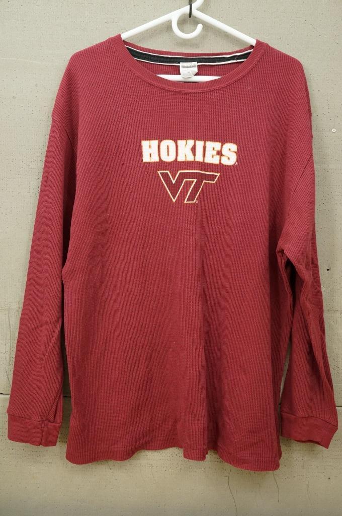 EUC Virginia Tech VT Hokies Sideline Maroon Thermal Long Sleeve Shirt Si... - $20.78