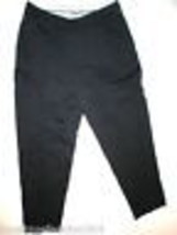 New Womens Black Navy Blue Designer Elie Tahari Linen Pants 28 X 25.5 Crop Capri - £121.01 GBP