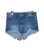 KanCan Denim Jean Shorts Distressed Frayed Hem Size 11/29 - £13.62 GBP