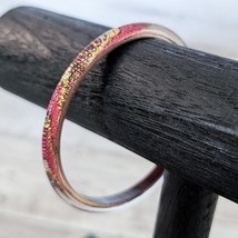 Vintage Bracelet Unusual Pink Bangle - £12.36 GBP