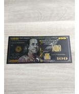 Black &amp; gold US dollar fantasy banknote, 100 US dollars - $12.99 CAD