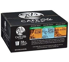 HEB Cafe Ole 54 count Decaf Variety Pack (Texas Pecan, Houston Blend, Taste of - £51.41 GBP