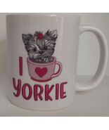 I Love My Yorkie Design Imprinted On 11oz Ceramic Mug - $10.00