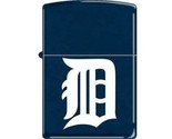 Zippo Lighter - Detroit Tigers Old English &quot;D&quot; Blue Matte - 851461 - £25.56 GBP
