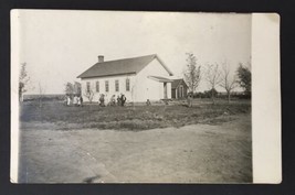 RPPC One Room Schoolhouse and Students REXO PC School Children Early 1900s - £16.24 GBP