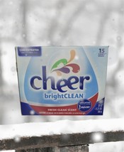 Cheer BrightClean Laundry Detergent Powder Fresh Clean Scent 15 Loads 20 oz - £31.94 GBP