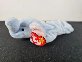 Ty Beanie Babies Peanut The Elephant - Light Blue  RARE Mint - £7.87 GBP