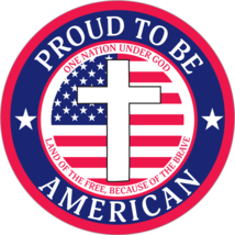 12 Pack Proud To Be American USA Flag Christian Cross Circle Bumper Stickers - $23.76