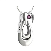 Double Teardrop Ash Pendant Urn - Love Charms™ Option - £23.39 GBP