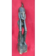 Batak Headhunter Vintage Meditating Shaman Elder Carving ~ Sumatra - £46.93 GBP