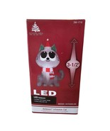Enchanted Forest Cat In Santa Hat Inflatable Light Up 3.5 Ft Christmas D... - €24,55 EUR