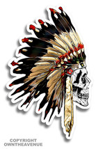 Indian Chief Skull Logo Vinyl Decal Sticker Truck Window Bumper Wall RF - $2.99+