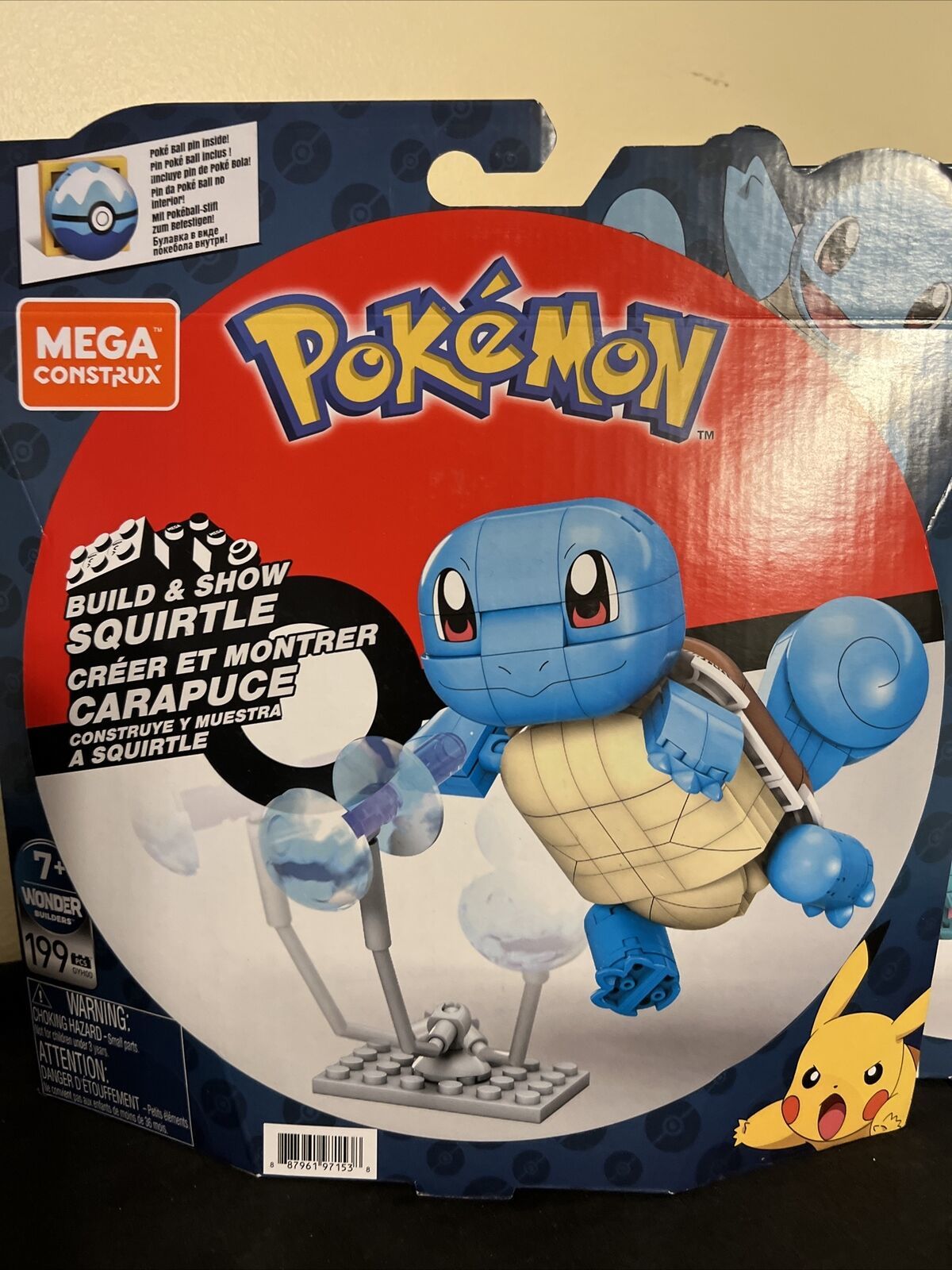 MEGA Construx - Pokemon Buildable Figure Set Char/Squirtle/Bulbasaur ...
