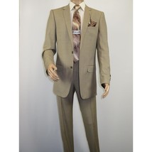Men's Suit by Giorgio Cosani Textured Wool/Cashmere Blend 901-14 Beige 40 Long image 2