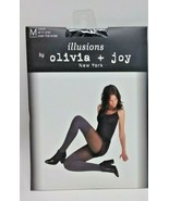 1x Olivia + Joy New York Women&#39;s Pantyhose All in One/over the knee Blac... - $13.55