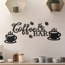 Metal Coffee Bar Sign Rustic Coffee Bar Hanging Wall Decor Coffee Signs For Coff - £20.55 GBP
