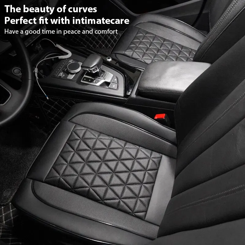 Car Seat Covers Cushion for Cars Trucks SUV Double Stitch Faux Leather BLACK - £17.09 GBP+