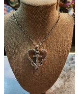 Brighton Seas The Day Anchored In Love Anchor Heart Necklace Rope Silver... - $29.99