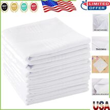 Stylish 100% Cotton Handkerchiefs – Gift-Ready Set of 6 White Hankies fo... - $17.20 CAD