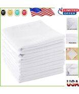 Stylish 100% Cotton Handkerchiefs – Gift-Ready Set of 6 White Hankies fo... - $17.20 CAD