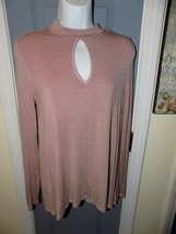 American Eagle Keyhole Mauve Soft And Sexy Long Sleeve Shirt Size M Women&#39;s NWOT - £17.20 GBP