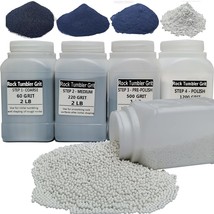 Total 8 Lbs Large Kit - 4 Step Rock Tumbler Grit Set +1/8&quot; (3 Mm) Round ... - £37.75 GBP